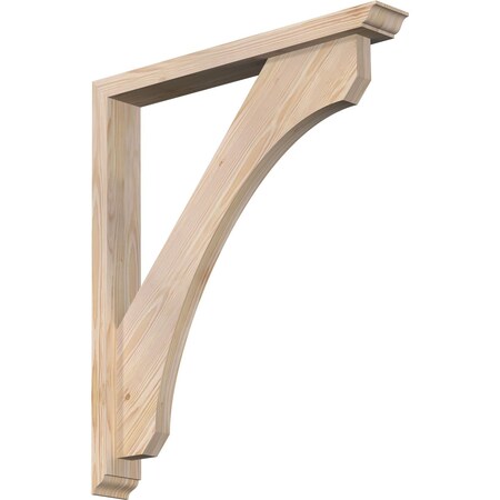 Ekena Millwork Legacy Traditional Smooth Bracket w/ Offset Brace, Douglas Fir, 3 1/2"W x 26"D x 30"H BKT0402X26X30LEC01SDF